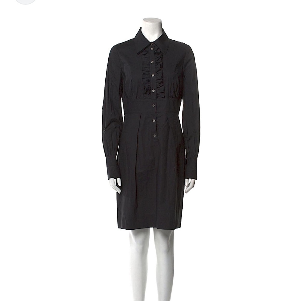 Diane Von Furstenberg Elegant Black Button-Up Dress size 4
